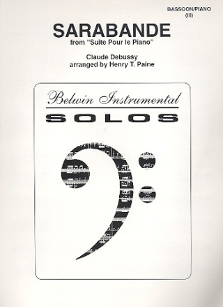 Sarabande from Pour le Piano for bassoon and piano