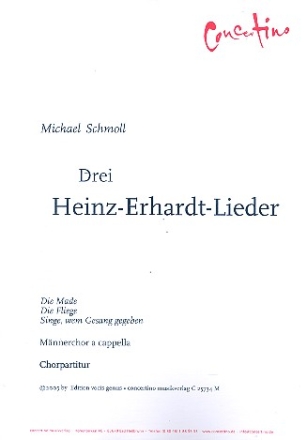 3 Heinz-Erhard-Lieder fr Mnnerchor a cappella Partitur