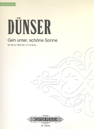 Geh unter schne Sonne fr Gesang (hoch) und Klavier