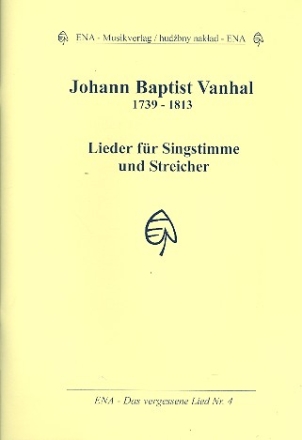 8 Lieder fr Sopran und 2 Violinen, Viola, Violoncello und Kontrabass Partitur und Stimmen