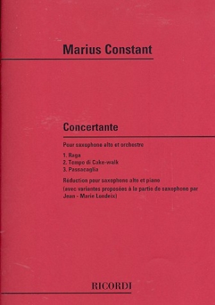 Concertante for Alto Saxophone and Orchestra for alto saxophone and piano