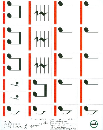 Notenkrtchen zur Rhythmuslehre fr alle Instrumente