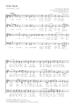 Stille Nacht fr gem Chor a cappella Partitur