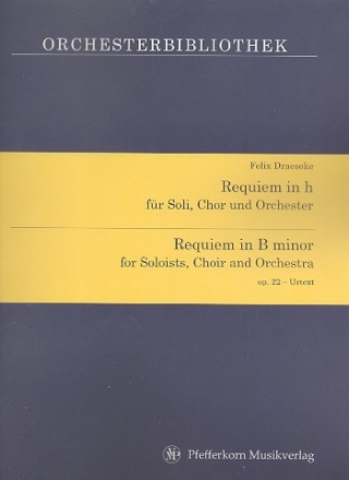 Requiem h-Moll op.22 fr Soli, gem Chor und Orchester Partitur (la)