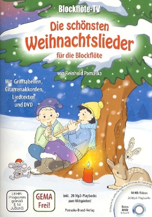 Blockfl�te-TV - Die sch�nsten Weihnachtslieder (+DVD) f�r Sopranblockfl�te (deutsche und barocke Griffweise)