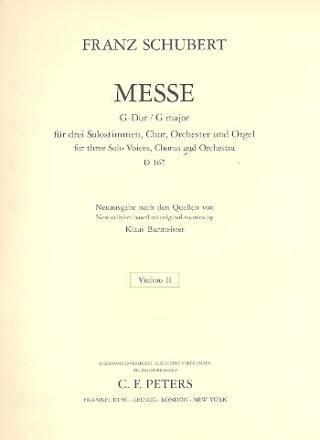 Messe G-Dur D167 fr Soli, gem Chor und Orchester Violine 2