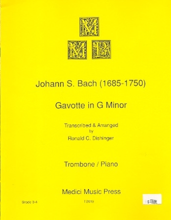 Gavotte in g Minor for trombone and piano