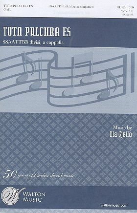 Tota pulchra es for mixed chorus a cappella choral score