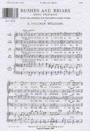 Bushes and Briars for male chorus a cappella score (with piano for rehearsal)