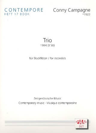 Trio fr 3 Blockflten (A(S)TB) Partitur und Stimmen