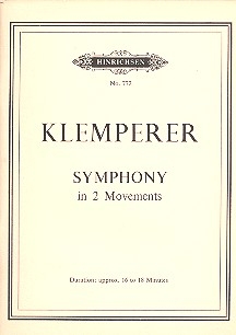 Symphony in 2 Movements for orchestra Study Score