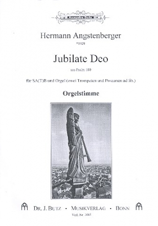 Jubilate Deo fr gem Chor und Orgel (2 Trompeten und 2 Posaunen ad lib) Orgel
