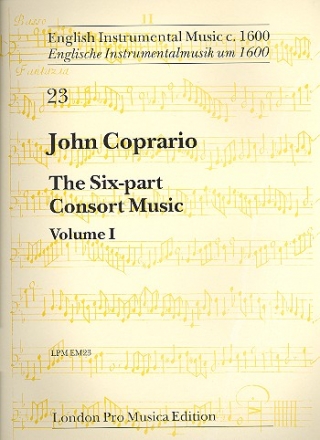 The Six-Part Consort Music vol.1 for 6 instruments score and parts