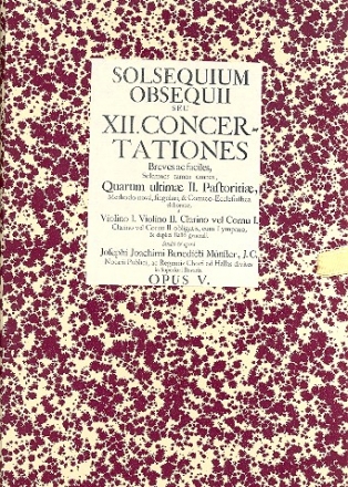Solsequium obsequii seu XII. Concertationes op.5  Faksimile