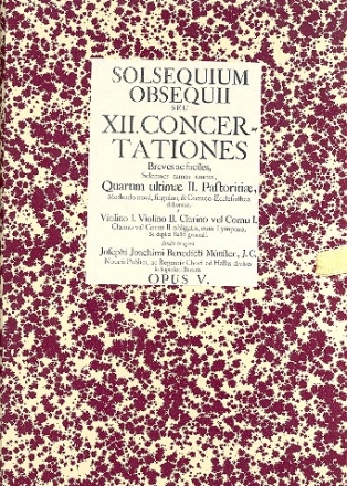 Solsequium obsequii seu XII. Concertationes op.5  Faksimile