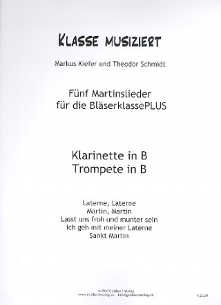 Martinslieder fr die Blserklasse PLUS Klarinette/Trompete