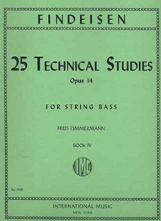 25 technical Studies op.14 vol.4 (nos.21-25) for double bass
