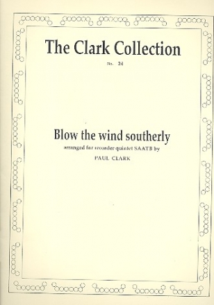 Blow the Wind southerly for 5 recorders (SAATB) score and parts