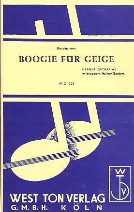 Boogie fr Geige fr Violine und Salonorchester Direktion und Stimmen