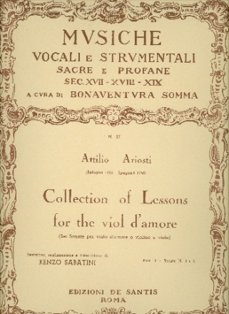 6 Sonate vol.1 per viola d'amore o violino o viola