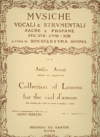6 Sonate vol.1 (nos.1 e 2) per viola d'amore o violino o viola