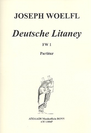 Deutsche Litaney FW1 fr Soli, gem Chor und Instrumente Partitur