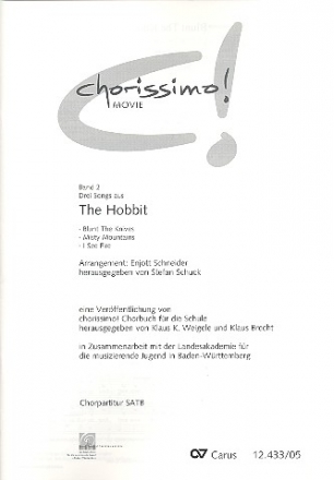 Chorissimo Movie Band 2 - The Hobbit fr gem Chor (Schulchor) und Streicher Chorpartitur