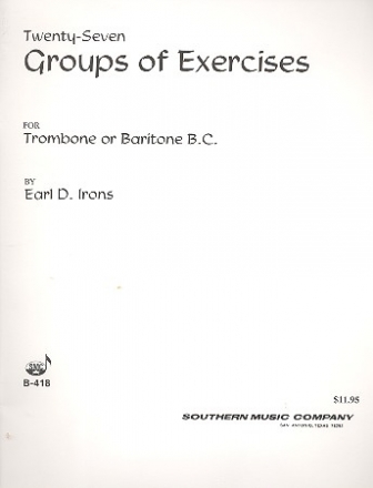 27 Groups of Exercises for trombone or baritone bass clef