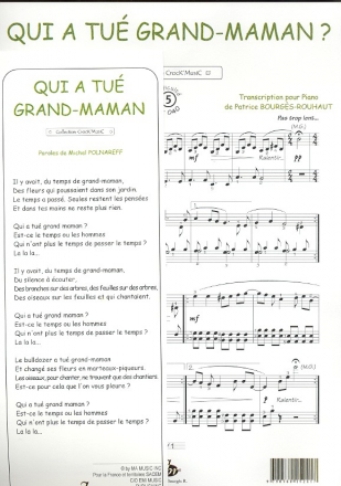 Qui a tu grand-maman: pour piano