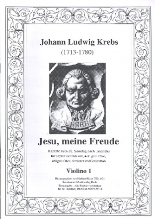 Jesu meine Freude fr Soli, gem Chor, Oboe, Streicher und Bc Violine 1