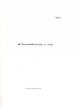 Sinfonie B-Dur op.3,4 fr Kammerorchester Viola