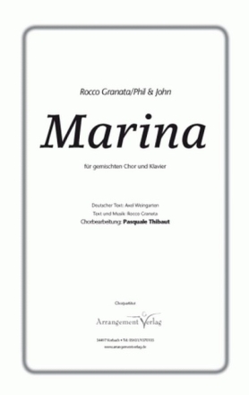 Marina fr gem Chor und Klavier Chorpartitur (dt)