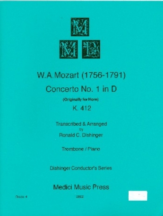Concerto in D Major no.1 KV412 for Horn and Orchestra for trombone and piano