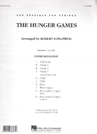 The Hunger Games (Medley): for string orchestra score