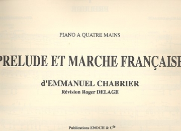 Prlude et marche francaise pour piano 4 mains partition