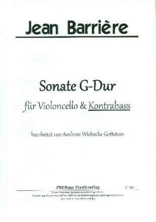 Sonate G-Dur fr Violoncello und Kontrabass Stimmen