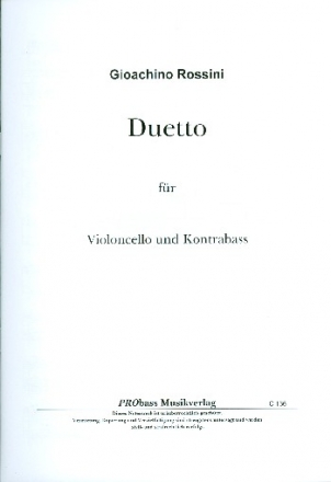 Duetto fr Violoncello und Kontrabass (Orchesterstimmung) Partitur und Stimmen