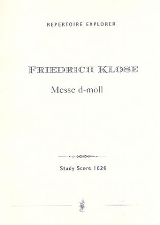 Messe d-Moll fr Soli, gem Chor, Orchester und Orgel Studienpartitur