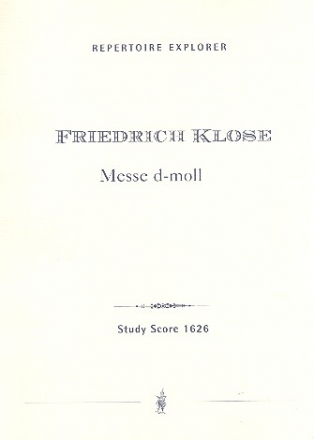 Messe d-Moll fr Soli, gem Chor, Orchester und Orgel Studienpartitur