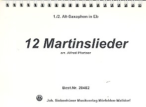 12 Martinslieder fr Blser Altsaxophon (Stimme 1/2)