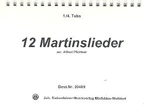 12 Martinslieder fr Blser Tuba (Stimme 1/4)