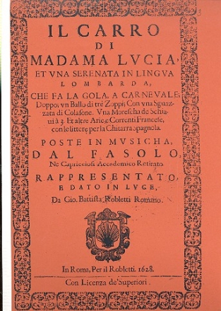 Il carro di Madama Lucia  Facsimile