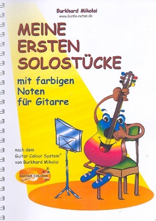 Meine ersten Solostcke - fr Gitarre (mit farbigen Noten)