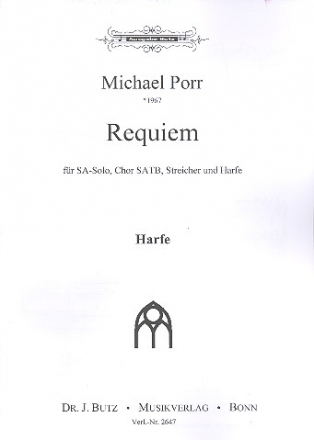 Requiem fr Sopran, Alt, gem Chor, Streicher und Harfe Stimmensatz (Harfe-3-2-2-2-1)