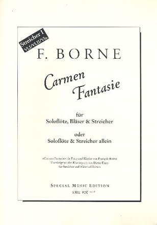 Carmen-Fantasie fr Flte und Streicher (Blser ad lib) Spielpartitur Violine1/Violine 2/Viola