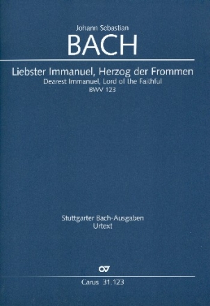Liebster Immanuel Herzog der Frommen Kantate Nr. Nr.123 BWV123 Partitur (dt/en)