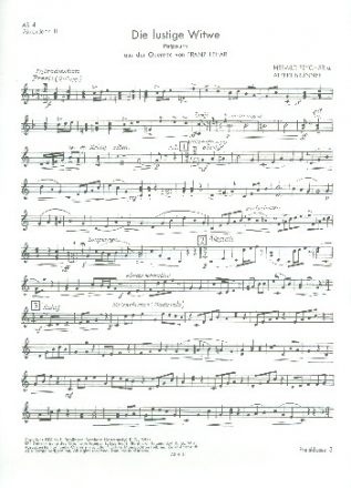 Die lustige Witwe (Potpourri) frr Akkordeonorchester Akkordeon 3