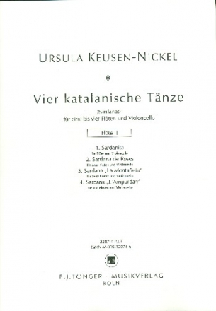 4 katalanische Tnze op.13 fr 1-4 Flten und Violoncello Flte 2