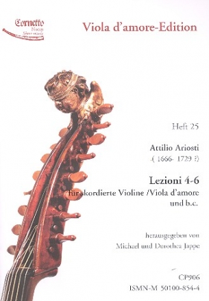 Lezioni 4-6 fr Viola d'amore (skordierte Violine) und Bc Partitur und Stimmen (Bc nicht ausgesetzt/nicht bezeichnet)