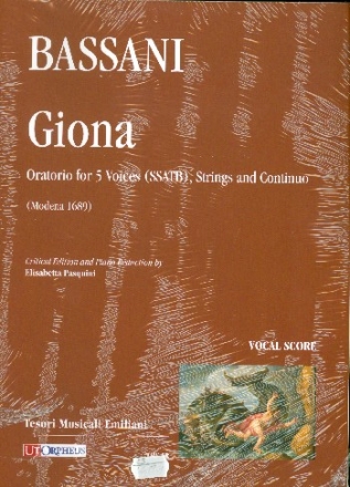 Giona for mixed chorus (5 voices), strings and Bc vocal score